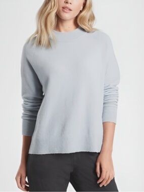 Athleta Light Blue Crewneck Merino Wool Sweater Size Small
